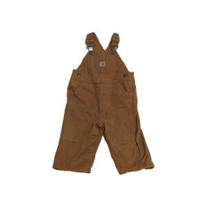 Carhartt Overalls Baby Toddler 9 Months Double Knee Canvas Brown Classic Farm